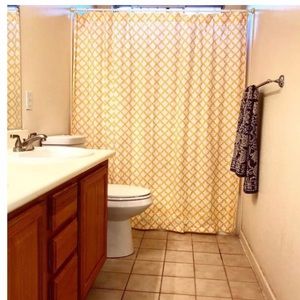 Marlo Yellow Pottery Barn Shower Curtain